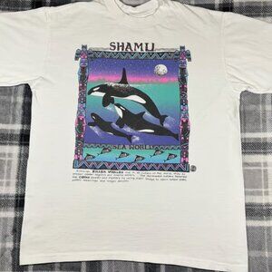 Vintage 90s Shamu Sea World Killer Whale Orca Wildlife Animal Retro T Shirt
